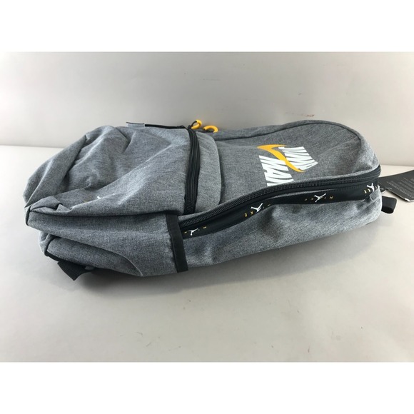 NEW NIKE AIR JORDAN JUMPMAN BACKPACK GRAY 13"LAPTOP STORAGE BLACK SCHOOL BAG - Picture 9 of 14